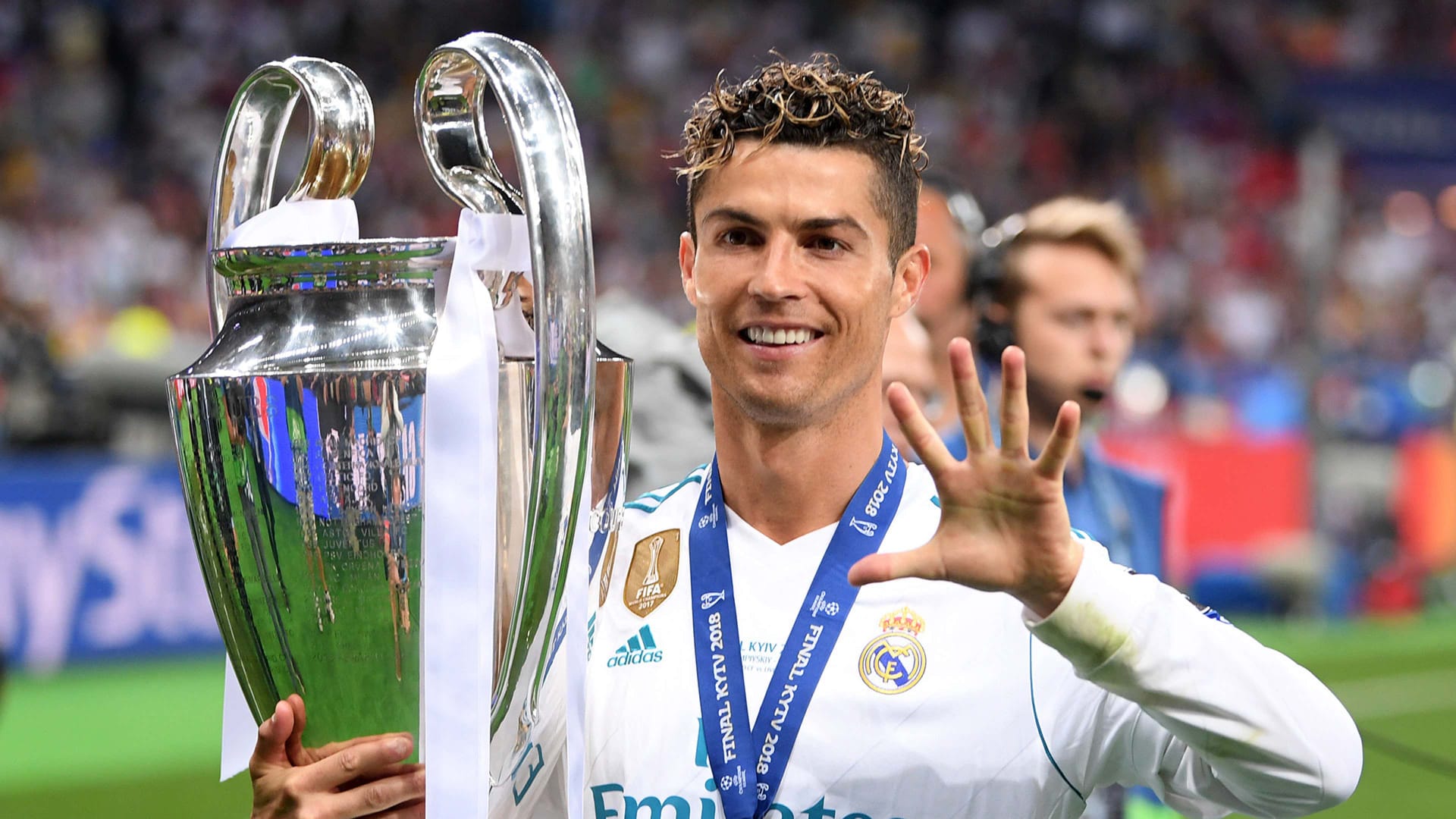 Ronaldo with his last UEFA Champions League title.